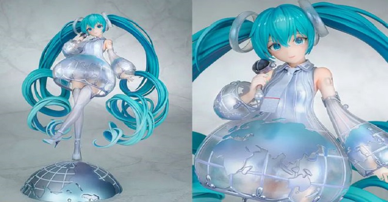 全新初音未來高端手辦地球儀風格圓裙獨特美麗