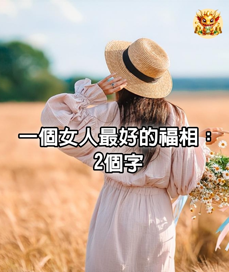 一個女人最好的福相：2個字