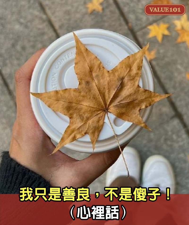 我只是善良，不是傻子！ （心裡話）