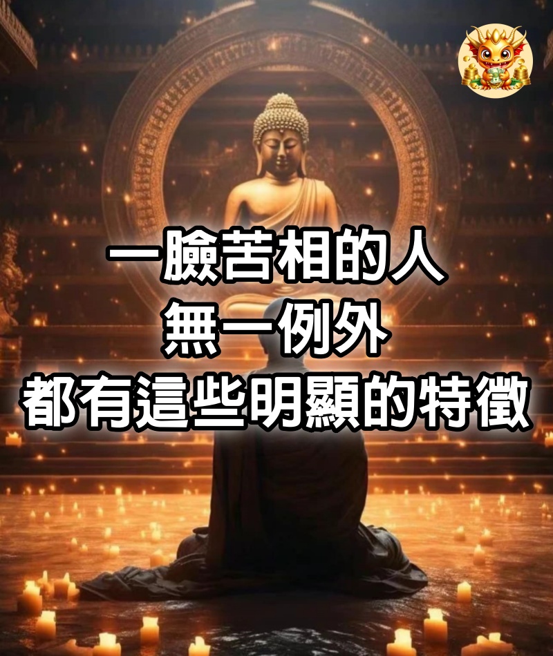 一臉苦相的人，無一例外，都有這些明顯的特徵