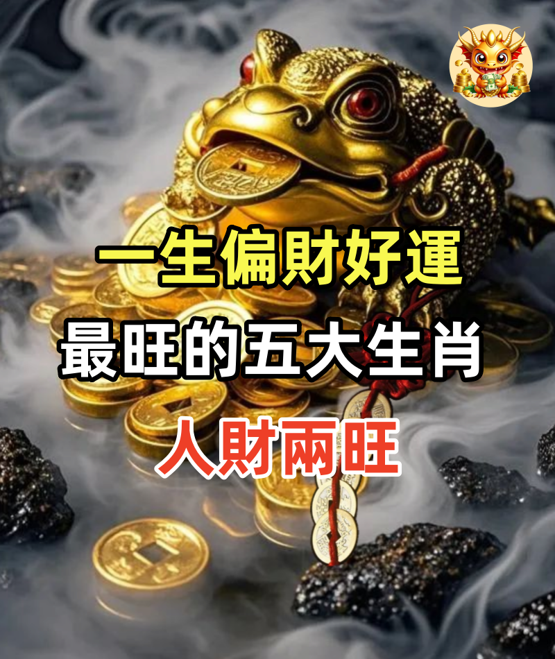 一生「偏財好運」最旺的五大生肖，人財兩旺