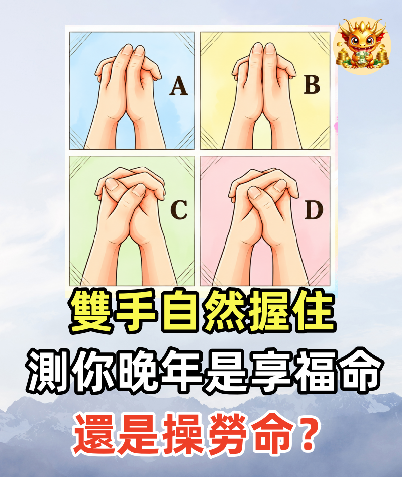 雙手自然握住，測你晚年是享福命還是操勞命
