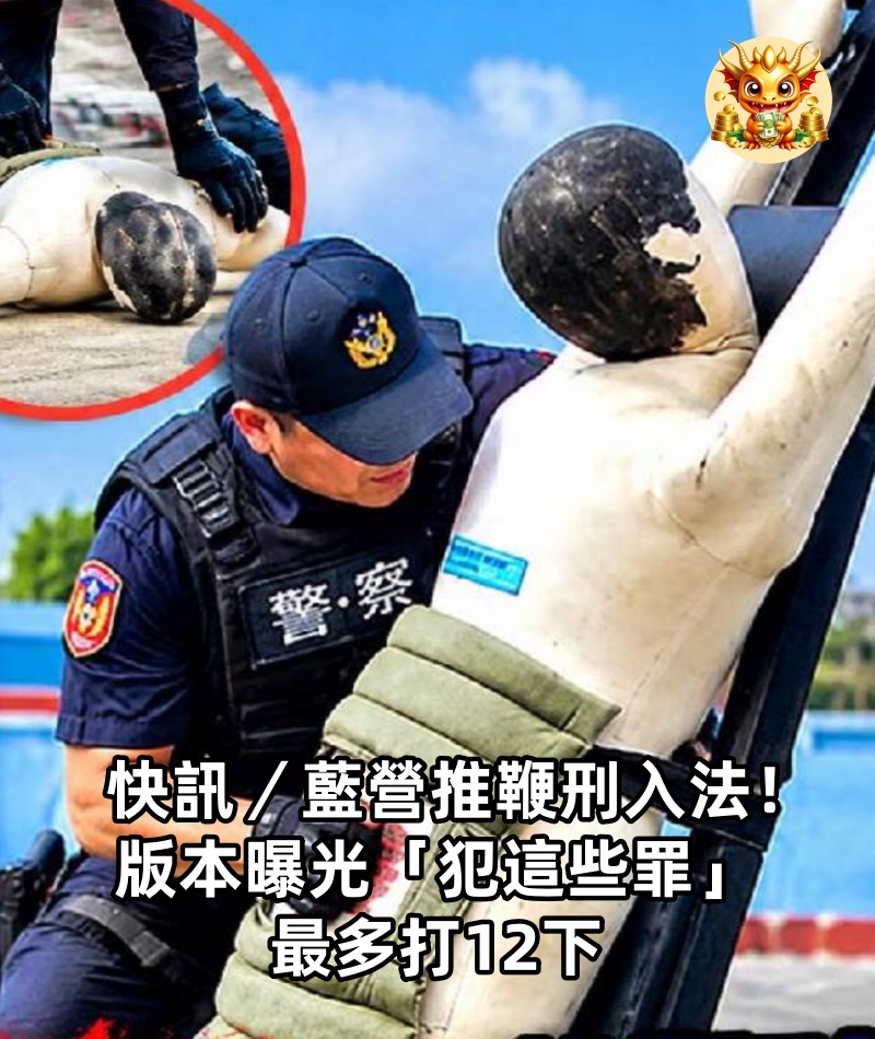 快訊／藍營推鞭刑入法！版本曝光「犯這些罪」最多打12下