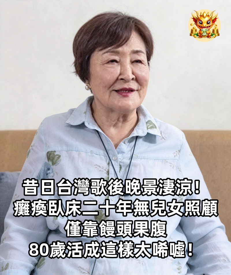 昔日台灣歌後晚景淒涼！癱瘓臥床二十年無兒女照顧，僅靠饅頭果腹，80歲活成這樣太唏噓