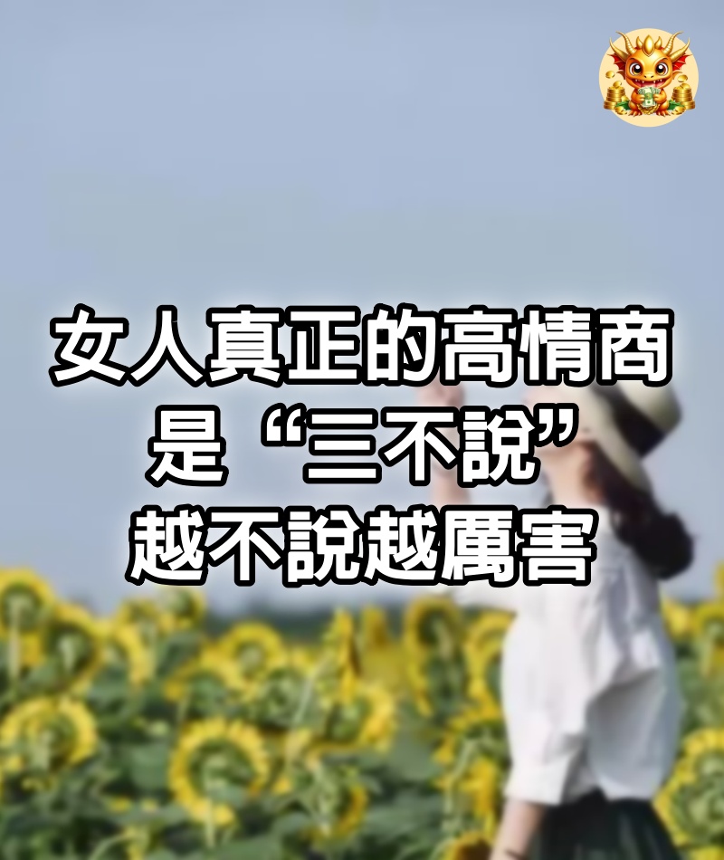 女人真正的高情商，是“三不說”，越不說越厲害