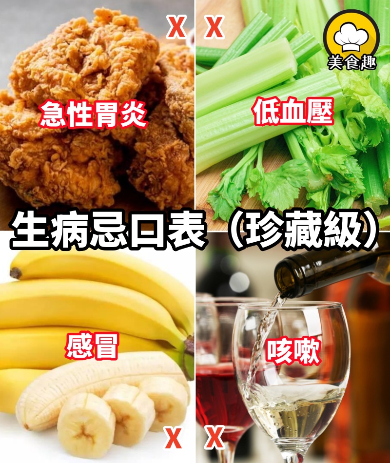 生什麼病，就忌什麼口，這張表留著很有用（珍藏級）