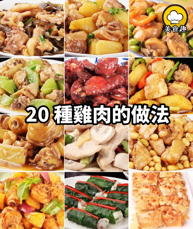 20種雞肉的做法，每一種都超級好吃，學會真是賺大了！