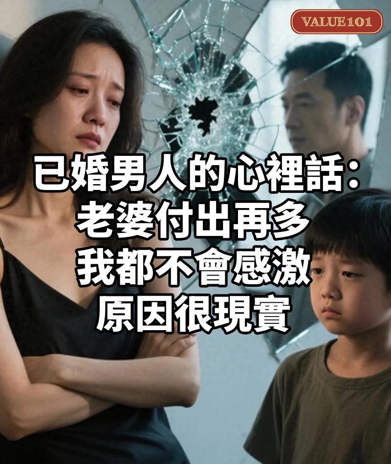 1個已婚男人的心裡話：老婆付出再多，我都不會感激，原因很現實