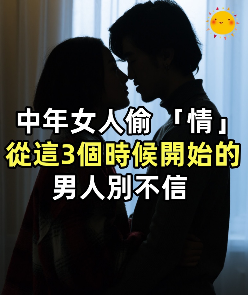 中年女人偷 「情」 都是從這3個時候開始的， 男人別不信