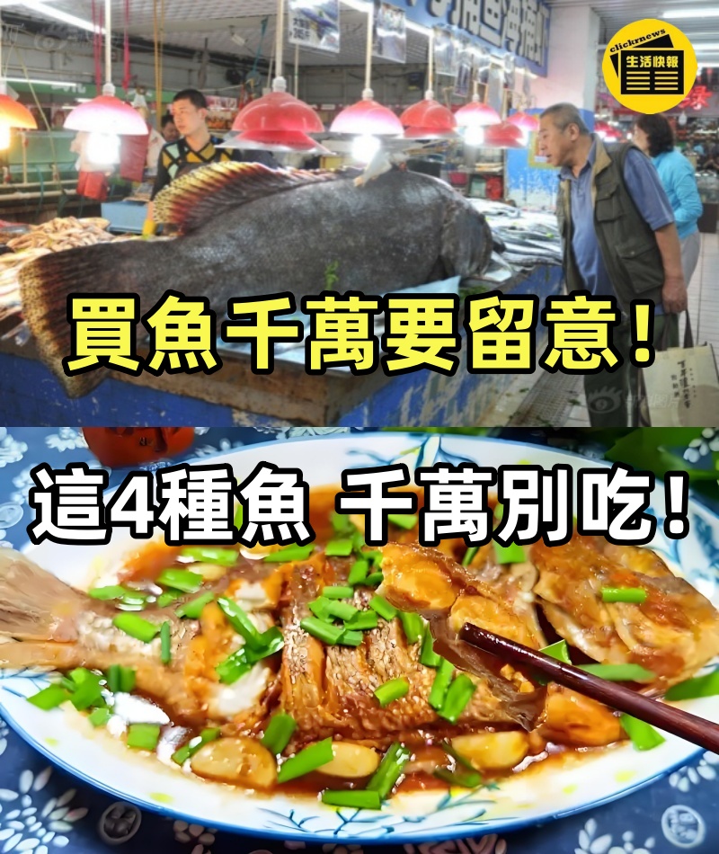 去菜市場買魚千萬要留意！賣魚老闆好心提醒： 這4種魚，多便宜別買，家裡有這些魚千萬別吃！