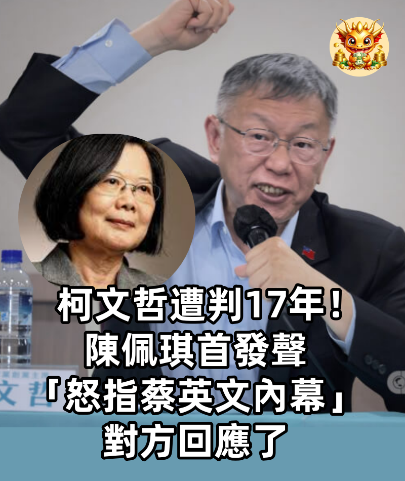 柯文哲遭判17年！陳佩琪首發聲「怒指蔡英文內幕」對方回應了